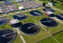 Birdseye View of a Water Treatment Facility