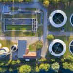 Aerial view of a decentralized wastewater treatment facility