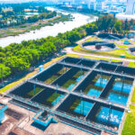 a modern wastewater treatment plant